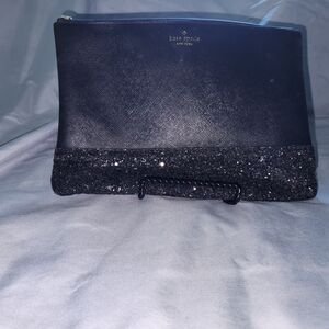 Kate Spade Black Glitter Clutch